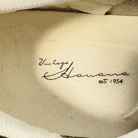 Vintage Havana Shoes Womens 7.5 White Gold Snake Print Star Low Top Sneakers - Picture 11 of 13